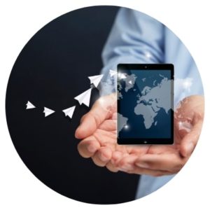 mostrando o globo no celular