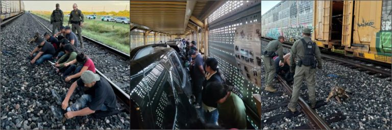 Agentes da Patrulha de Fronteira resgataram 20 imigrantes não autorizados de um compartimento de trem